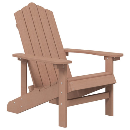 vidaXL Garden Chair | Brown | HDPE | Standard | Durable | Adirondack Chair