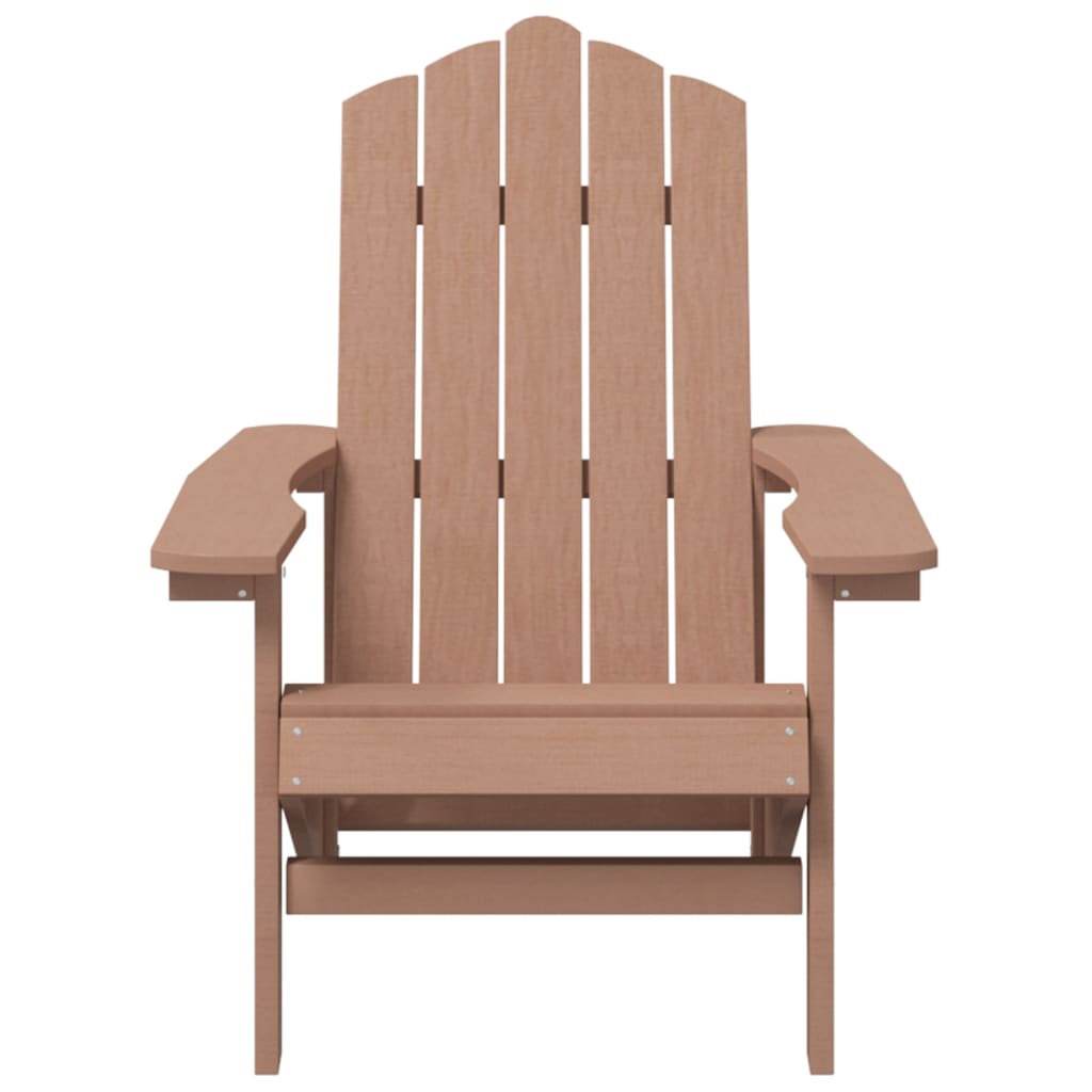 vidaXL Garden Chair | Brown | HDPE | Standard | Durable | Adirondack Chair