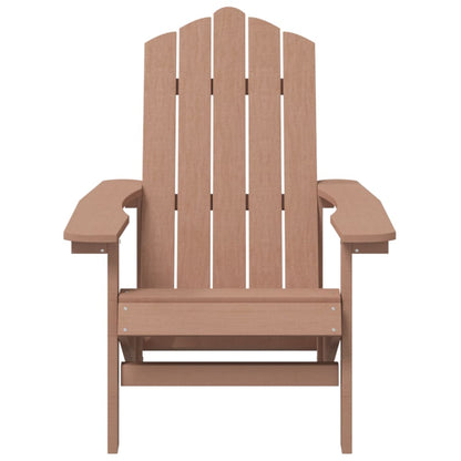 vidaXL Garden Chair | Brown | HDPE | Standard | Durable | Adirondack Chair