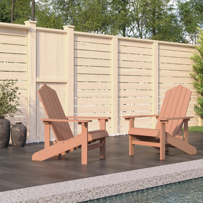 vidaXL Garden Chair | Brown | HDPE | Standard | Durable | Adirondack Chair