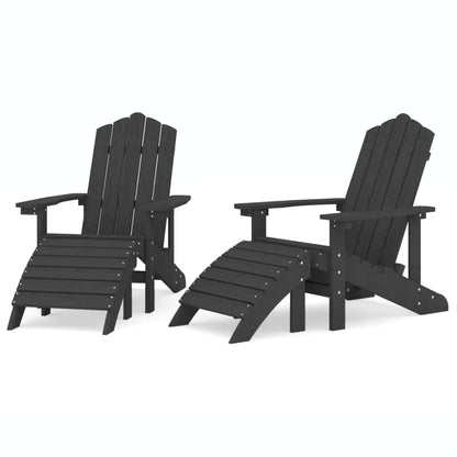 vidaXL Garden Chair | Anthracite | HDPE (High Density Polyethylene), Steel