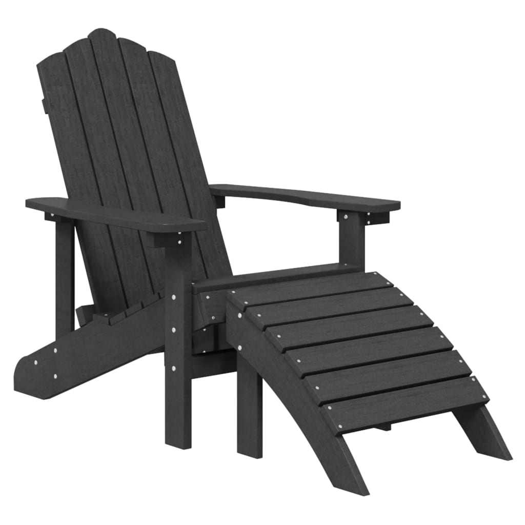 vidaXL Garden Chair | Anthracite | HDPE (High Density Polyethylene), Steel