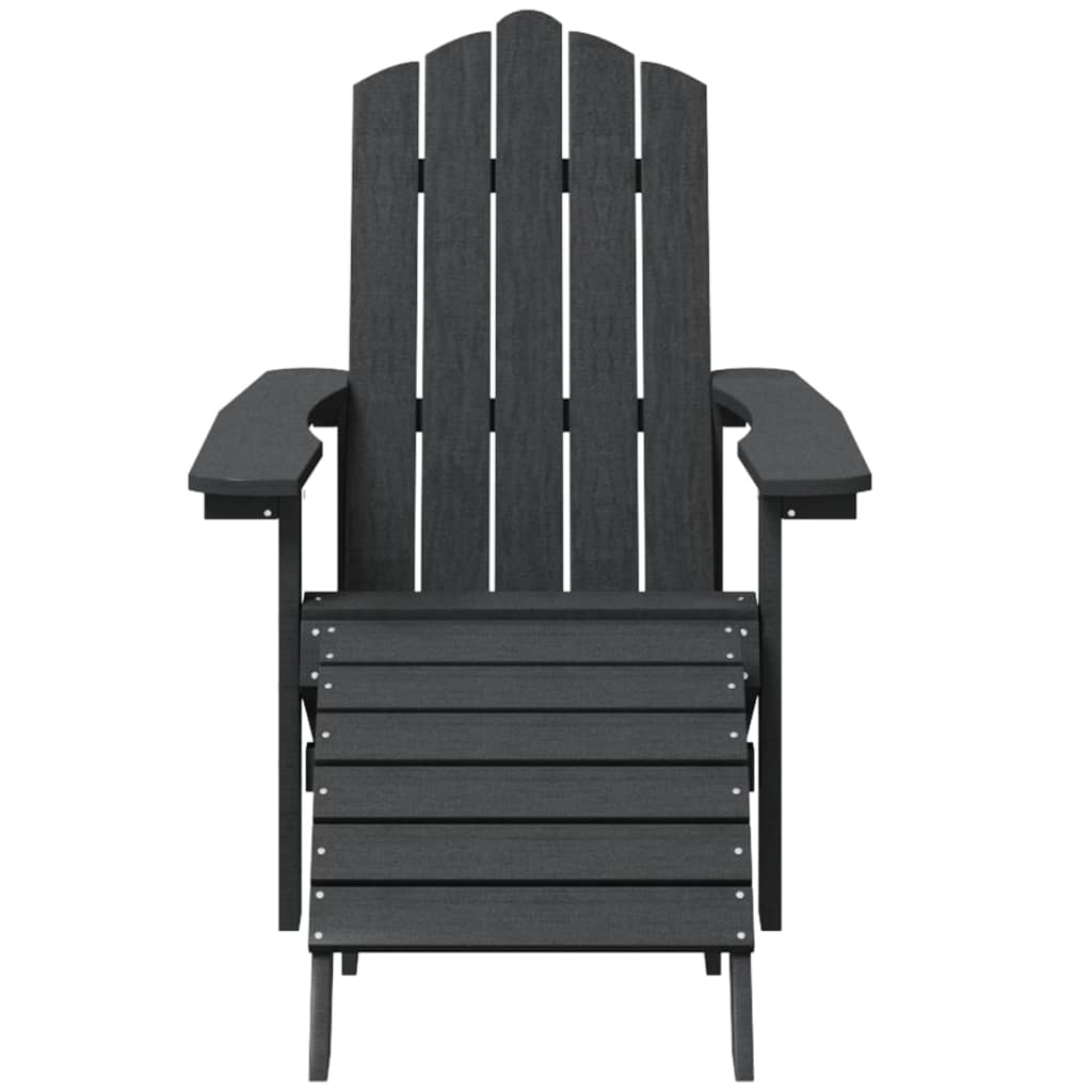vidaXL Garden Chair | Anthracite | HDPE (High Density Polyethylene), Steel