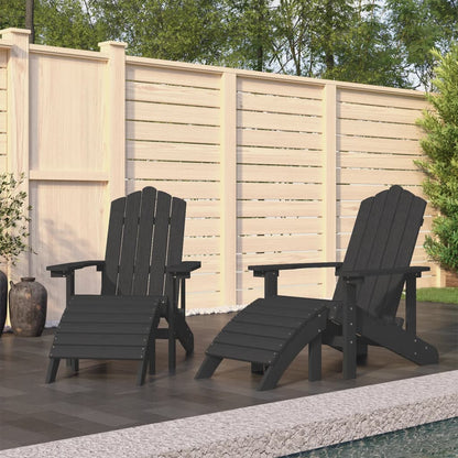 vidaXL Garden Chair | Anthracite | HDPE (High Density Polyethylene), Steel