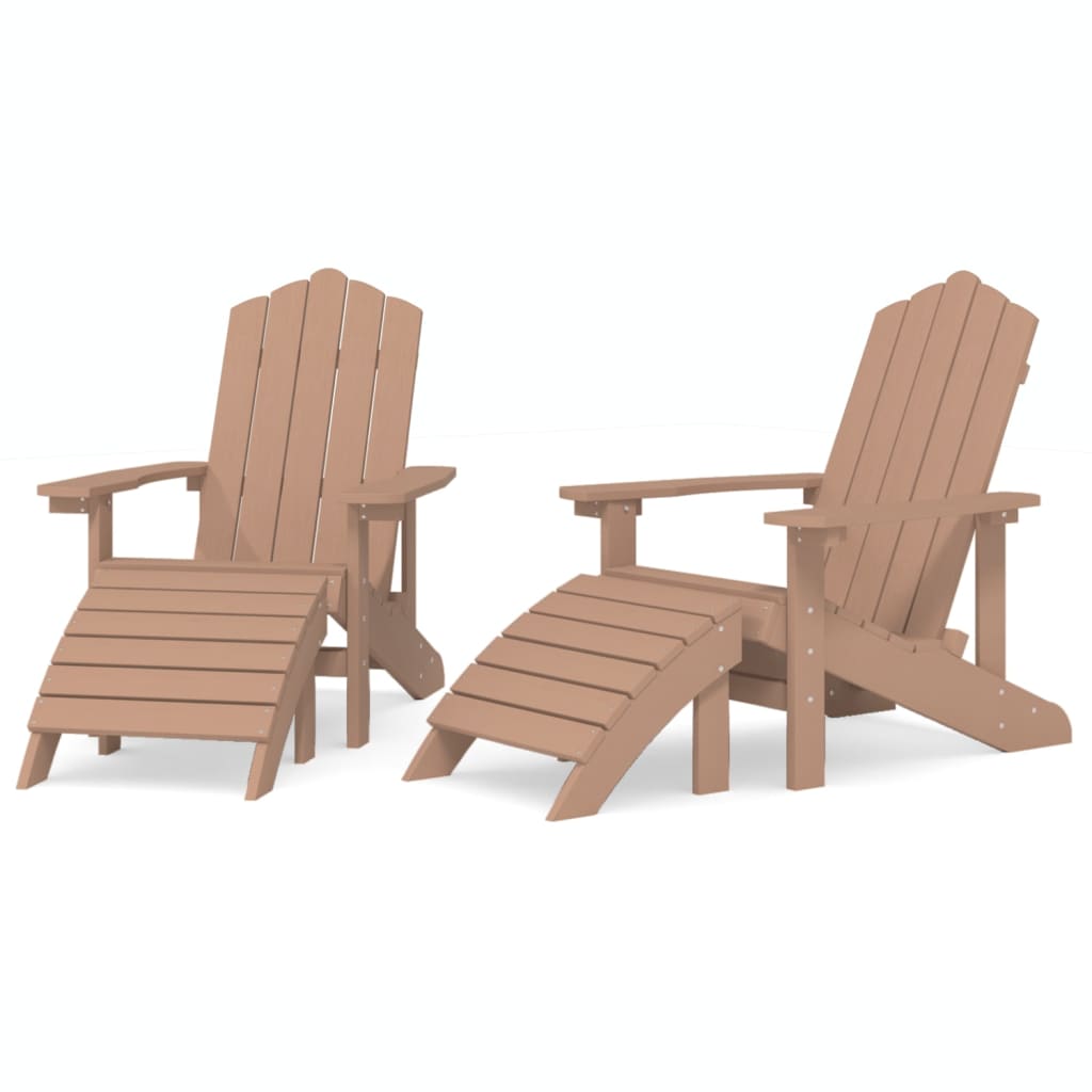 vidaXL Garden Chair | Brown | HDPE (High Density Polyethylene) | Large