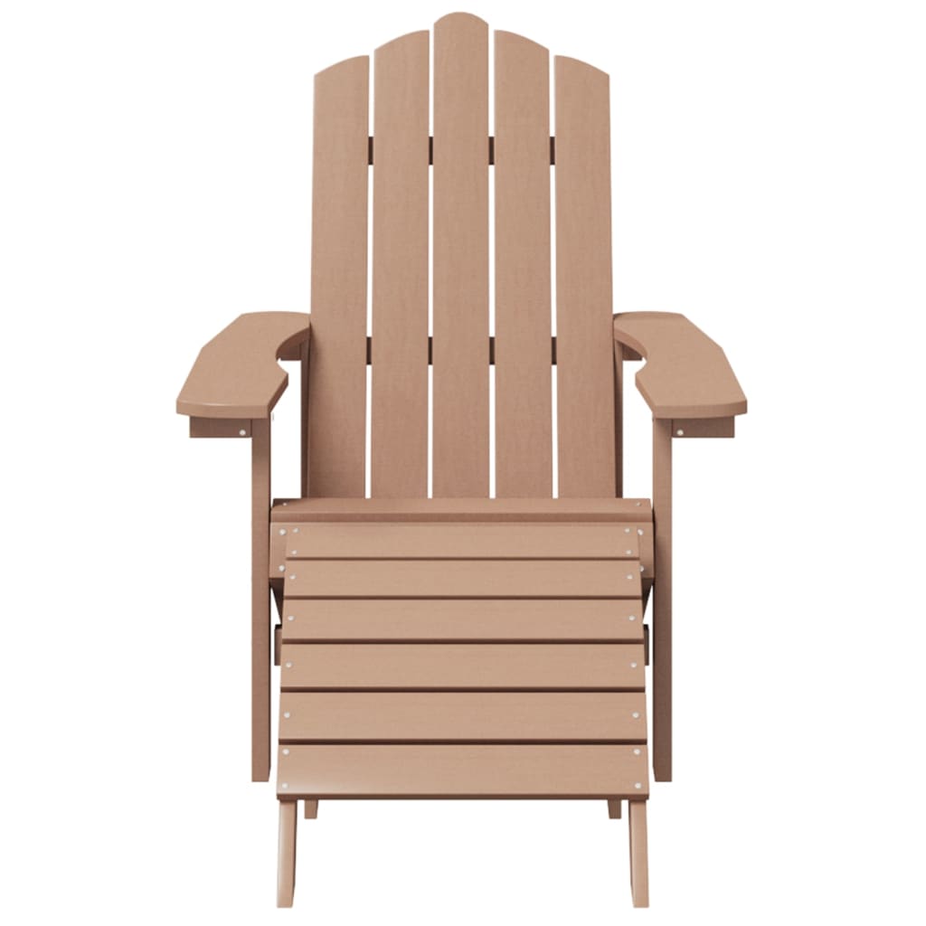 vidaXL Garden Chair | Brown | HDPE (High Density Polyethylene) | Large