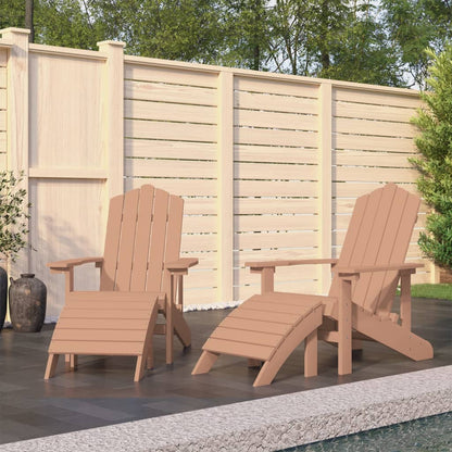 vidaXL Garden Chair | Brown | HDPE (High Density Polyethylene) | Large