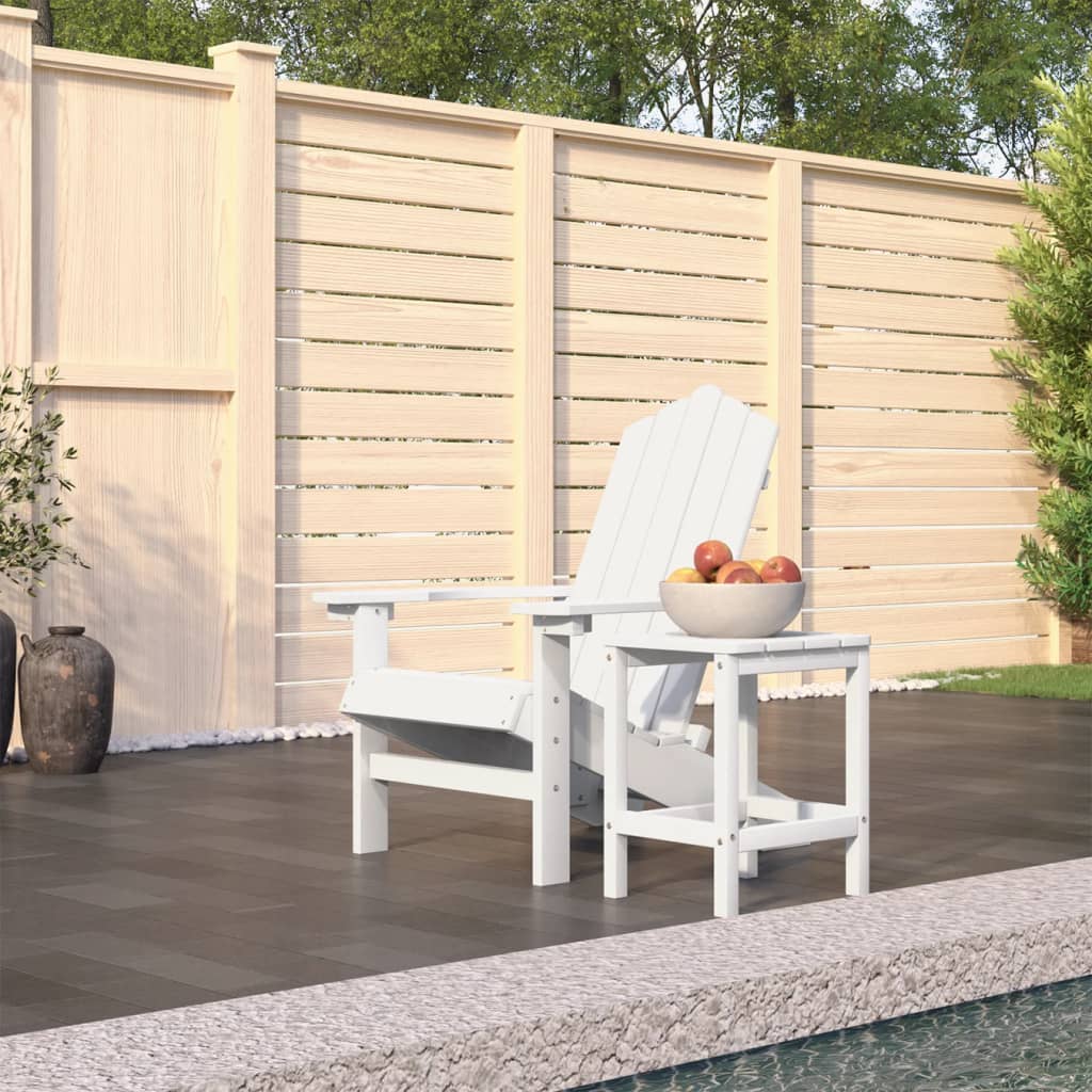 vidaXL Garden Chair | White | HDPE (High Density Polyethylene) | One Size