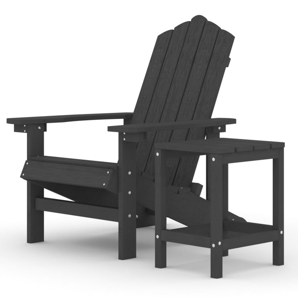 vidaXL Garden Chair | Anthracite | HDPE (High Density Polyethylene), steel