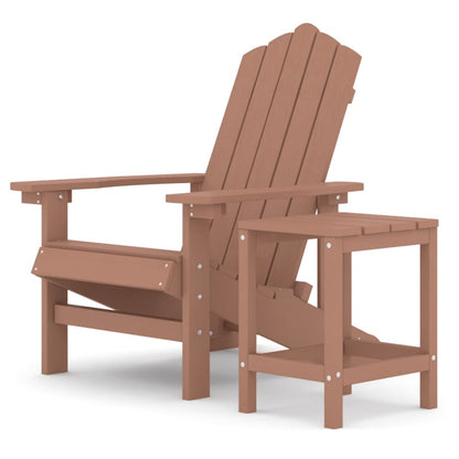 vidaXL Garden Chair | Brown | HDPE (High Density Polyethylene), Steel | Standard