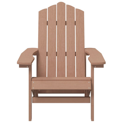 vidaXL Garden Chair | Brown | HDPE (High Density Polyethylene), Steel | Standard