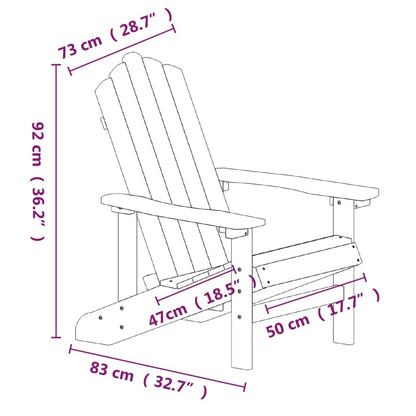 vidaXL Garden Chair | Aqua blue | HDPE (High Density Polyethylene) | Large