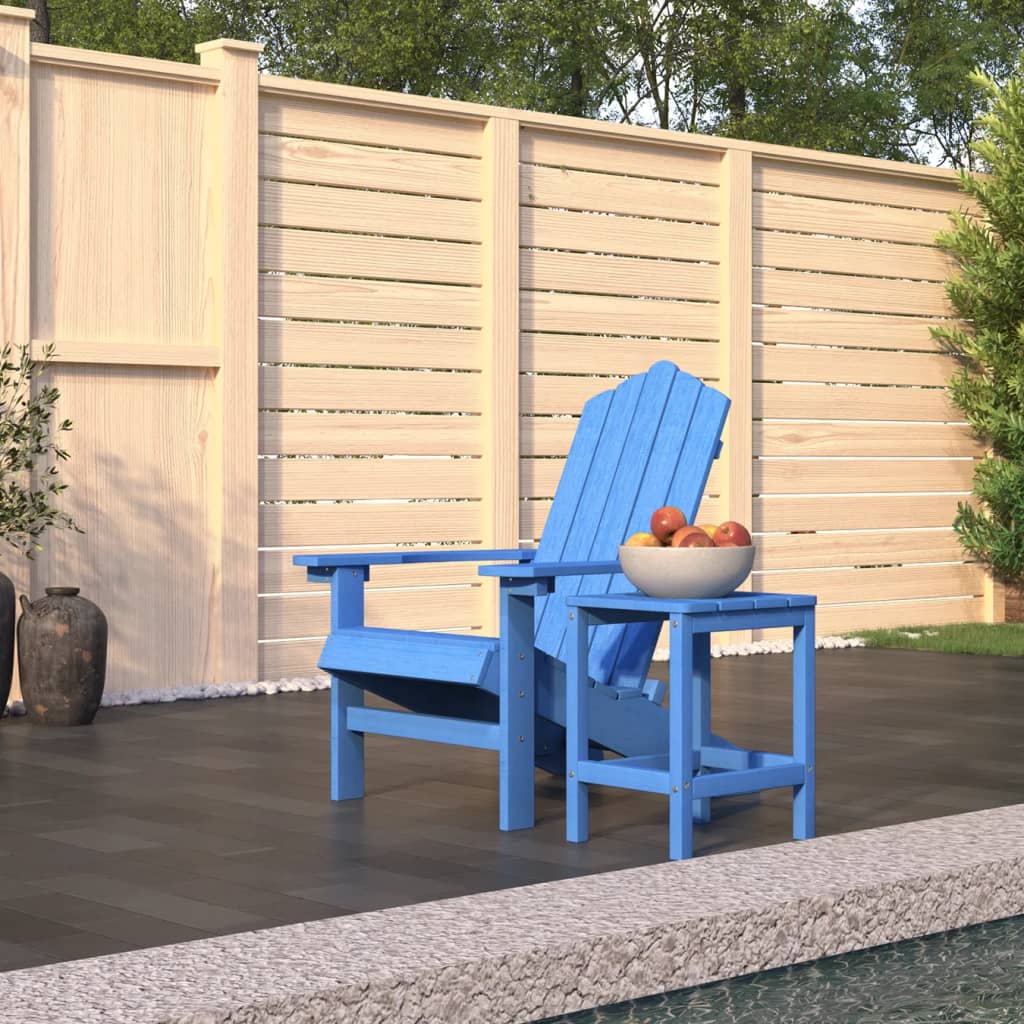 vidaXL Garden Chair | Aqua blue | HDPE (High Density Polyethylene) | Large