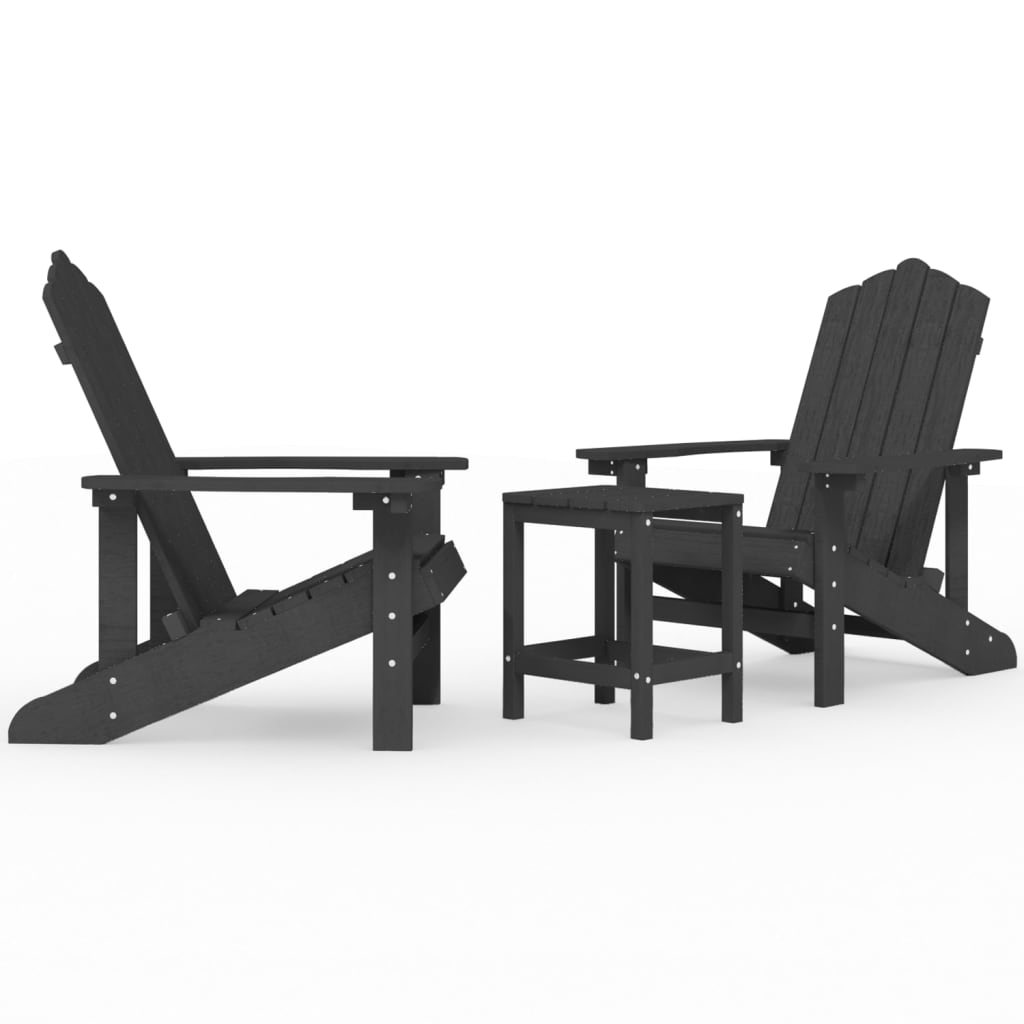 vidaXL Garden Chair | Anthracite | High Density Polyethylene (HDPE), Steel