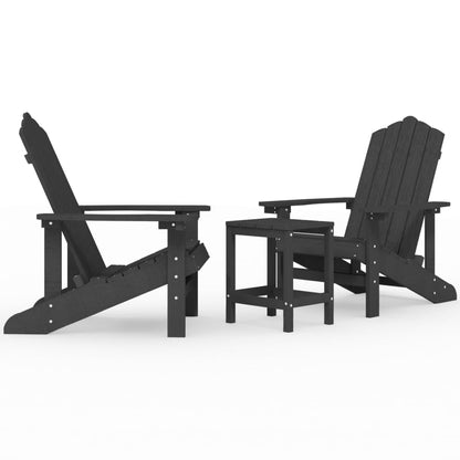 vidaXL Garden Chair | Anthracite | High Density Polyethylene (HDPE), Steel