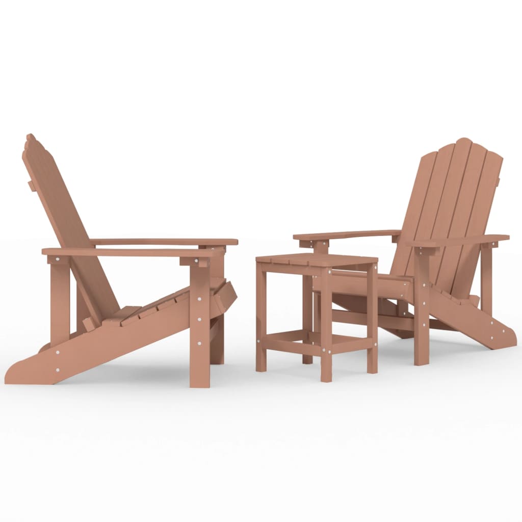 vidaXL Garden Chair | Brown | HDPE (High Density Polyethylene), steel | Medium