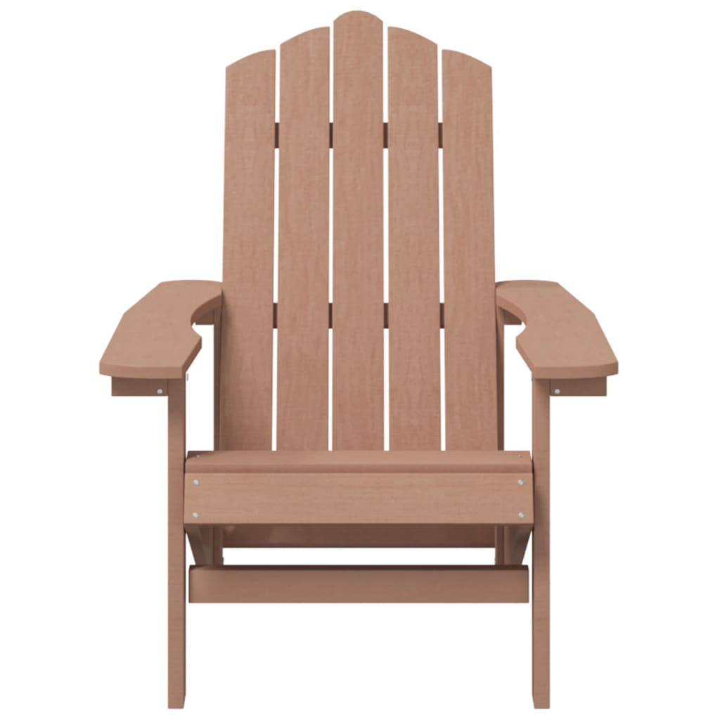 vidaXL Garden Chair | Brown | HDPE (High Density Polyethylene), steel | Medium