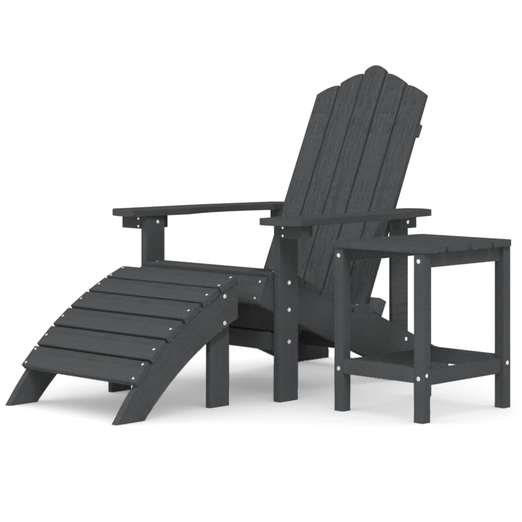 vidaXL Garden Chair | Anthracite | HDPE (High Density Polyethylene) | Standard