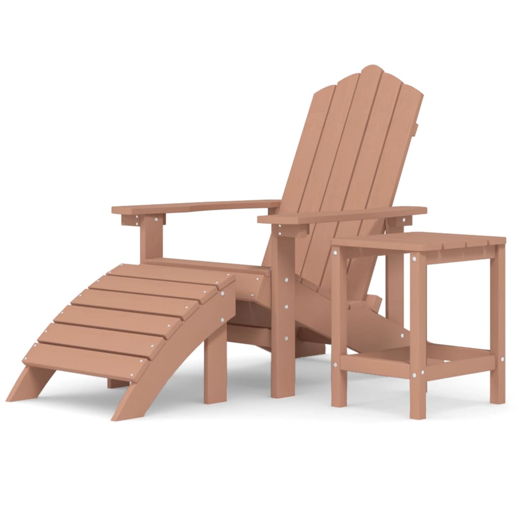 vidaXL Garden Chair | Brown | HDPE (High Density Polyethylene), steel