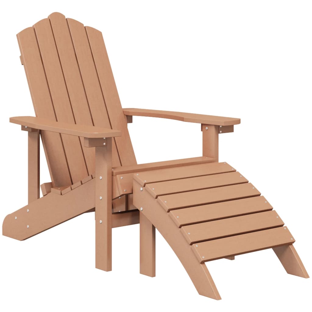 vidaXL Garden Chair | Brown | HDPE (High Density Polyethylene), steel