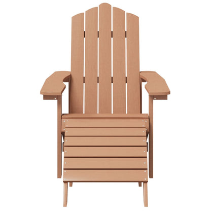 vidaXL Garden Chair | Brown | HDPE (High Density Polyethylene), steel