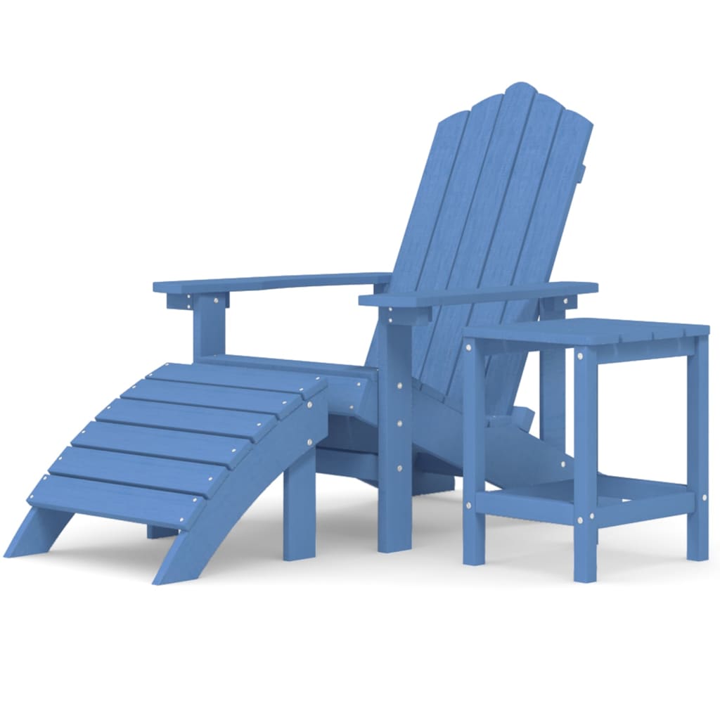 vidaXL Garden Chair | Aqua Blue | HDPE | Medium | Detachable | Adirondack Chair