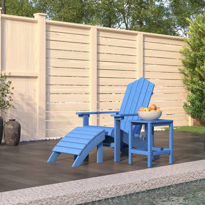 vidaXL Garden Chair | Aqua Blue | HDPE | Medium | Detachable | Adirondack Chair
