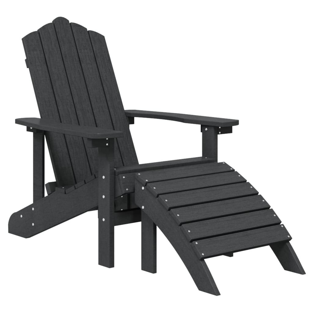 vidaXL Garden Chair | Anthracite | HDPE (High Density Polyethylene), steel