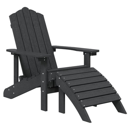 vidaXL Garden Chair | Anthracite | HDPE (High Density Polyethylene), steel