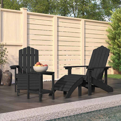 vidaXL Garden Chair | Anthracite | HDPE (High Density Polyethylene), steel