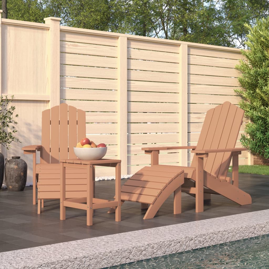 vidaXL Garden Chair | Brown | High Density Polyethylene (HDPE) | Medium