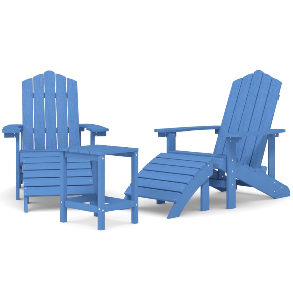 vidaXL Garden Chair | Aqua Blue | HDPE (High Density Polyethylene) | Medium