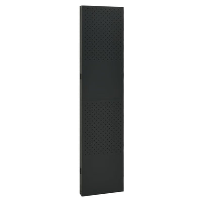 vidaXL 4-Panel Room Dividers 2 pcs Black 160x180 cm Steel