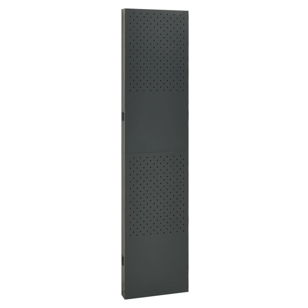vidaXL 4-Panel Room Dividers 2 pcs Anthracite 160x180 cm Steel