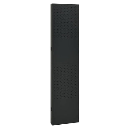 vidaXL 5-Panel Room Dividers 2 pcs Black 200x180 cm Steel