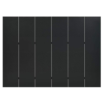 vidaXL 6-Panel Room Dividers 2 pcs Black 240x180 cm Steel