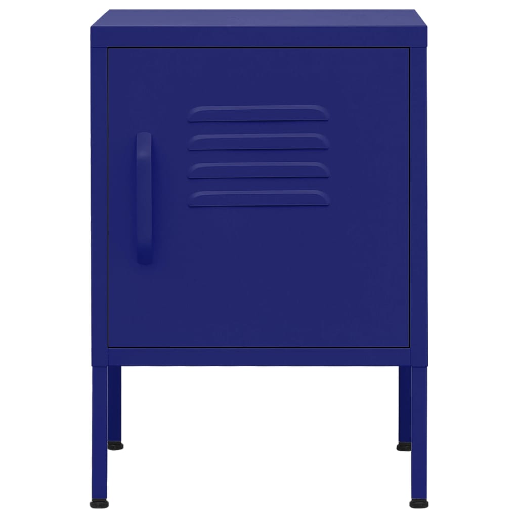 vidaXL Nightstand | Set of 2 | Navy Blue | Steel | 35 x 35 x 51 cm | Nightstand
