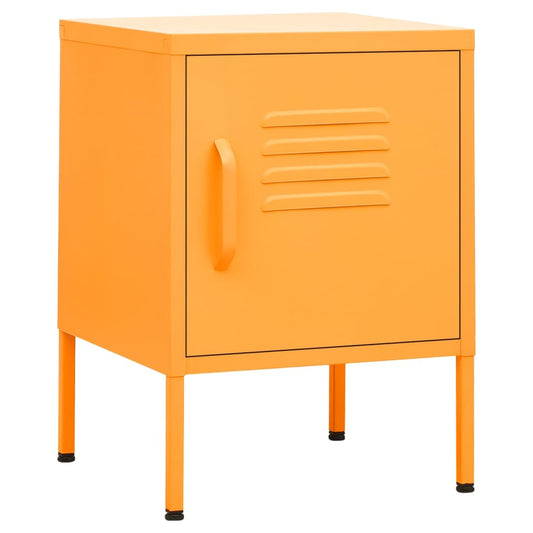 vidaXL Nightstands 2 pcs Mustard Yellow 35x35x51 cm Steel