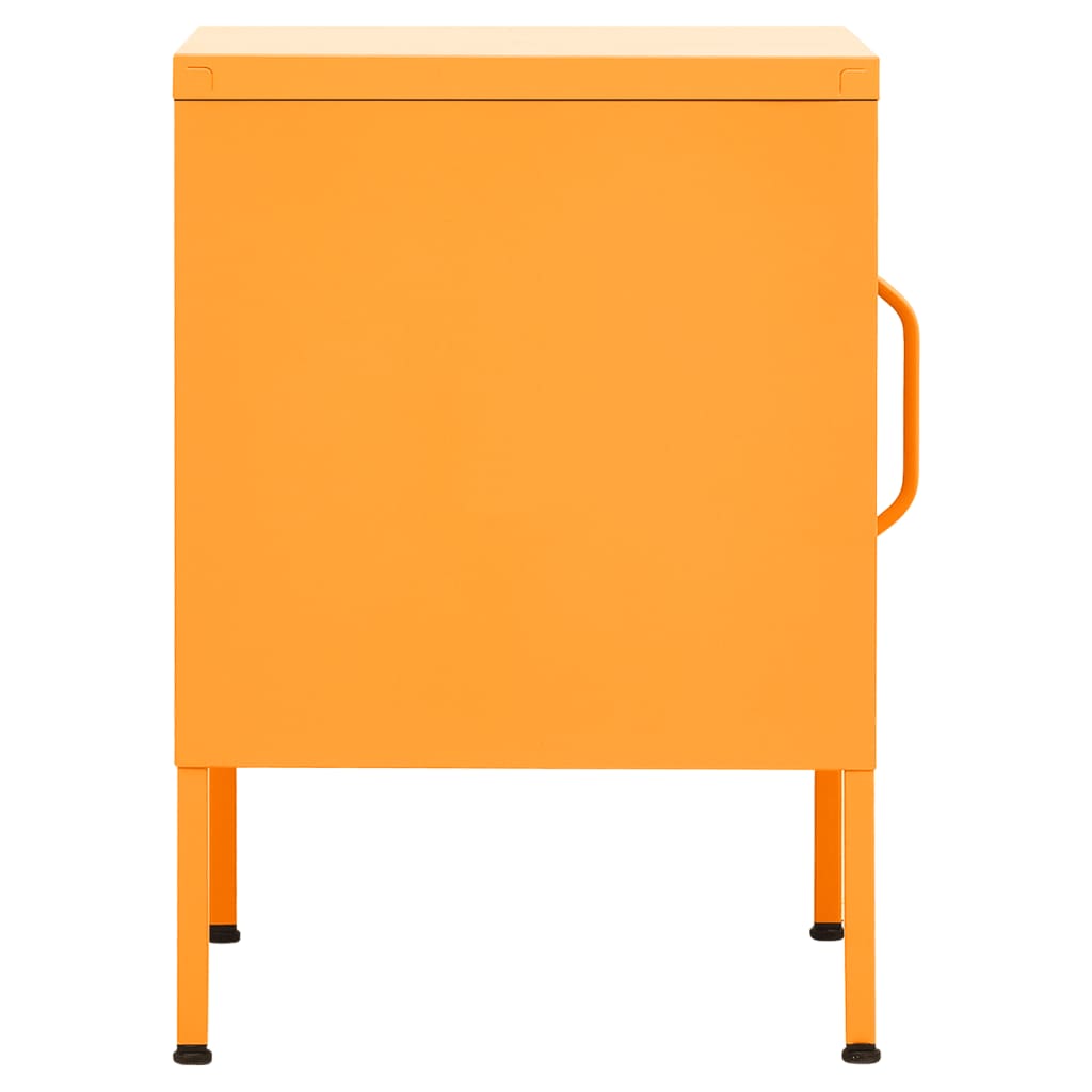 vidaXL Nightstand | Set of 2 | Mustard Yellow | Steel | Adjustable Shelves