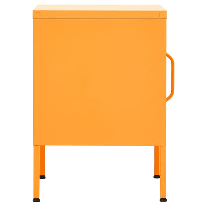 vidaXL Nightstand | Set of 2 | Mustard Yellow | Steel | Adjustable Shelves