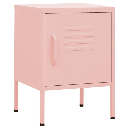 vidaXL Nightstands 2 pcs Pink 35x35x51 cm Steel