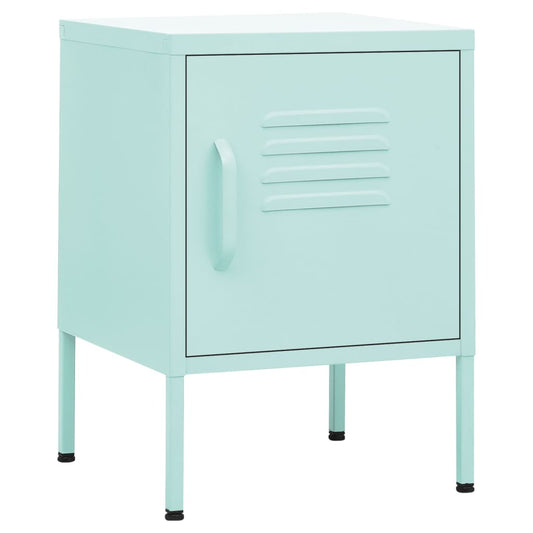 vidaXL Nightstands 2 pcs Mint 35x35x51 cm Steel