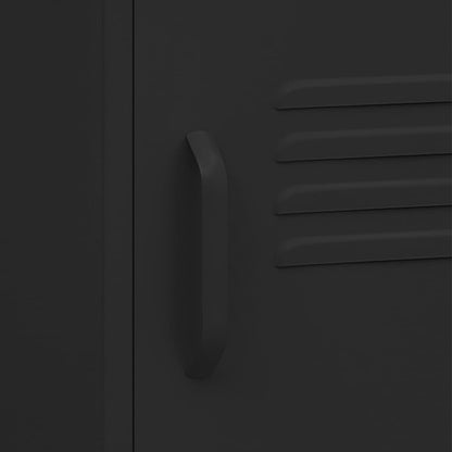 vidaXL Nightstands 2 pcs Black 35x35x51 cm Steel