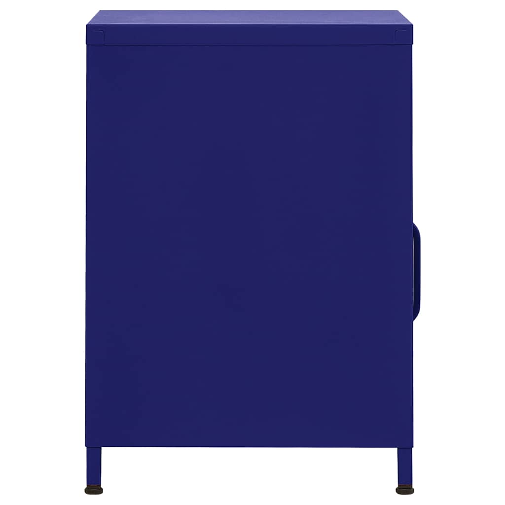 vidaXL Nightstands 2 pcs Navy Blue 35x35x51 cm Steel