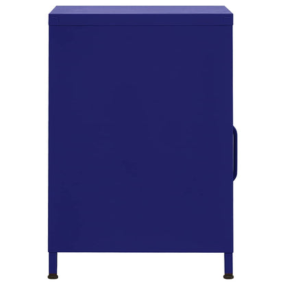 vidaXL Nightstands 2 pcs Navy Blue 35x35x51 cm Steel