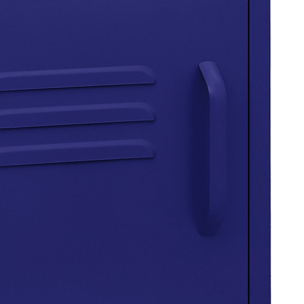 vidaXL Nightstands 2 pcs Navy Blue 35x35x51 cm Steel
