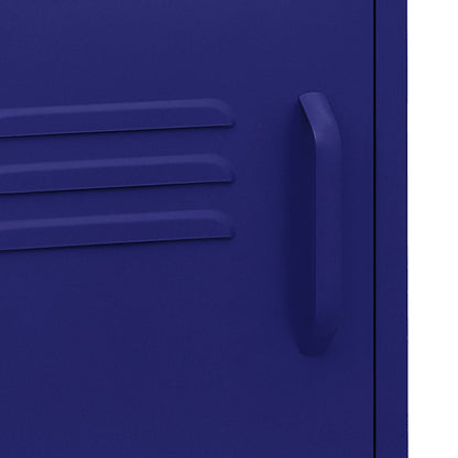 vidaXL Nightstands 2 pcs Navy Blue 35x35x51 cm Steel