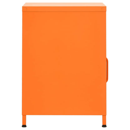 vidaXL Nightstands 2 pcs Orange 35x35x51 cm Steel