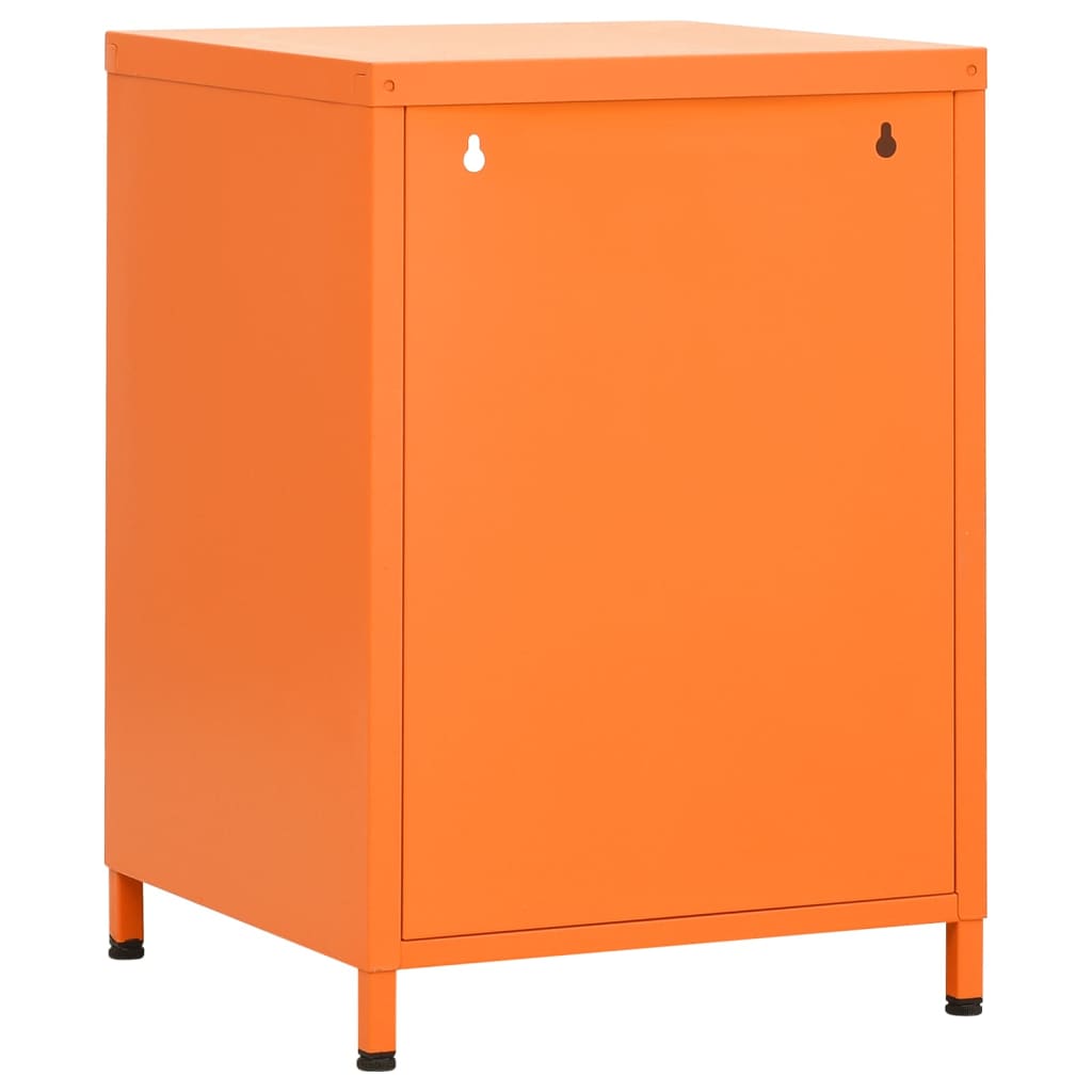 vidaXL Nightstands 2 pcs Orange 35x35x51 cm Steel