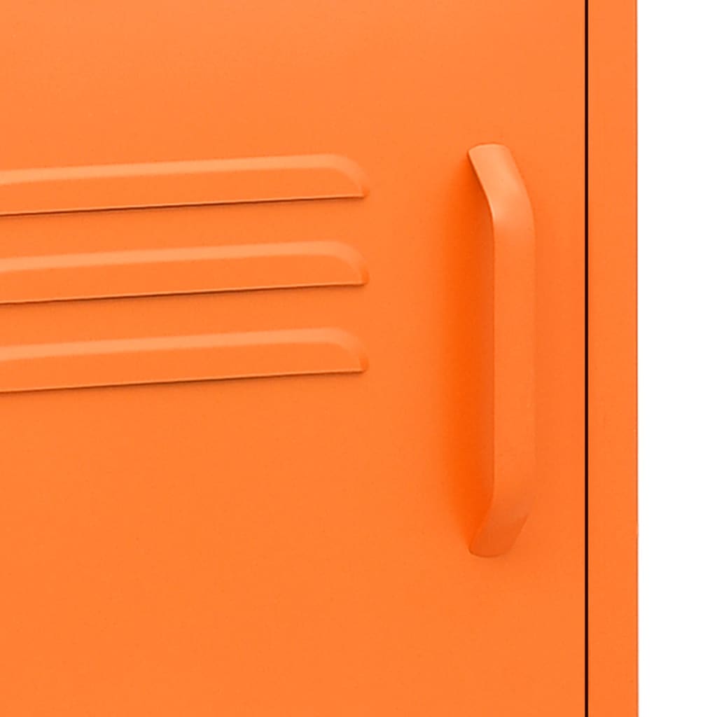 vidaXL Nightstands 2 pcs Orange 35x35x51 cm Steel